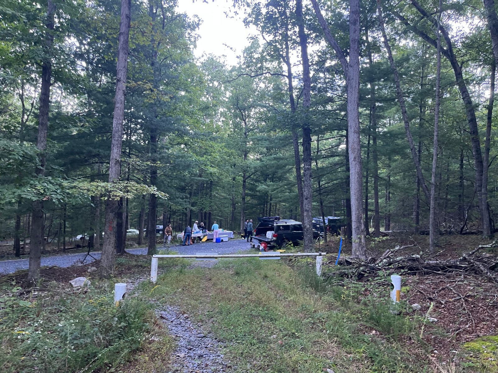 View of the Aid Station from the Trail
